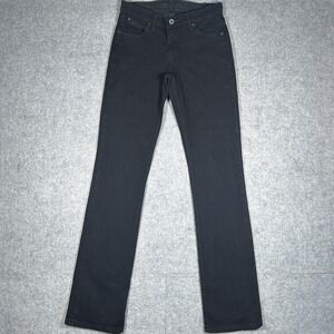 Wrangler Denim Jeans Women's Size 3/4 (28x36) Black Q-Baby No Gap Waistband